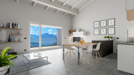 Nuovo appartamento con splendida vista lago