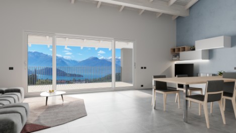 Nuovo appartamento con splendida vista lago